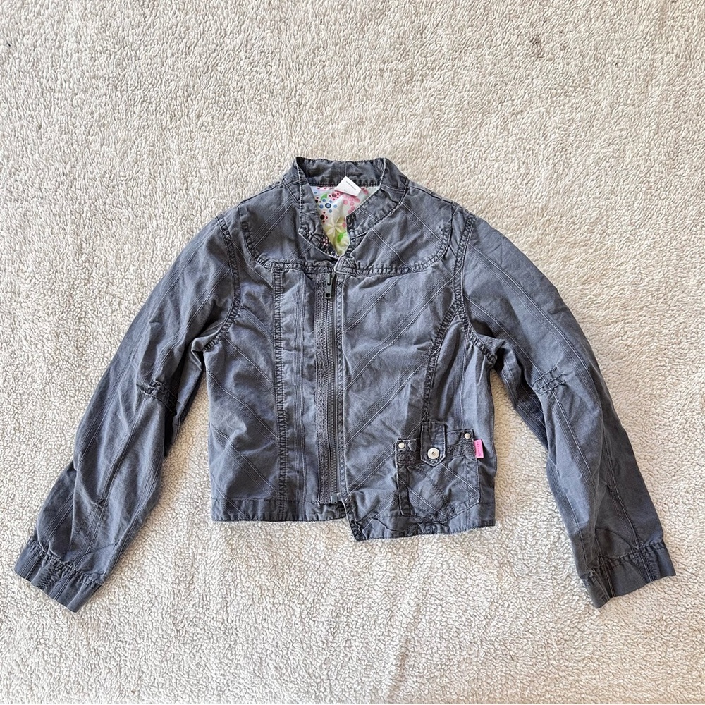 Stylish Cake Walk Blue-Gray Kids Jacket